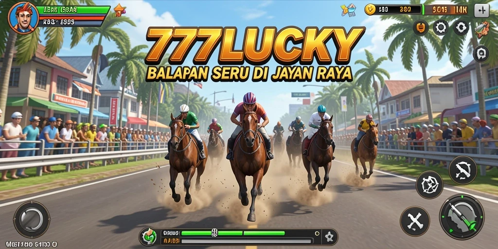 Gameplay balapan intens di 777LUCKY dengan berbagai trek menantang.