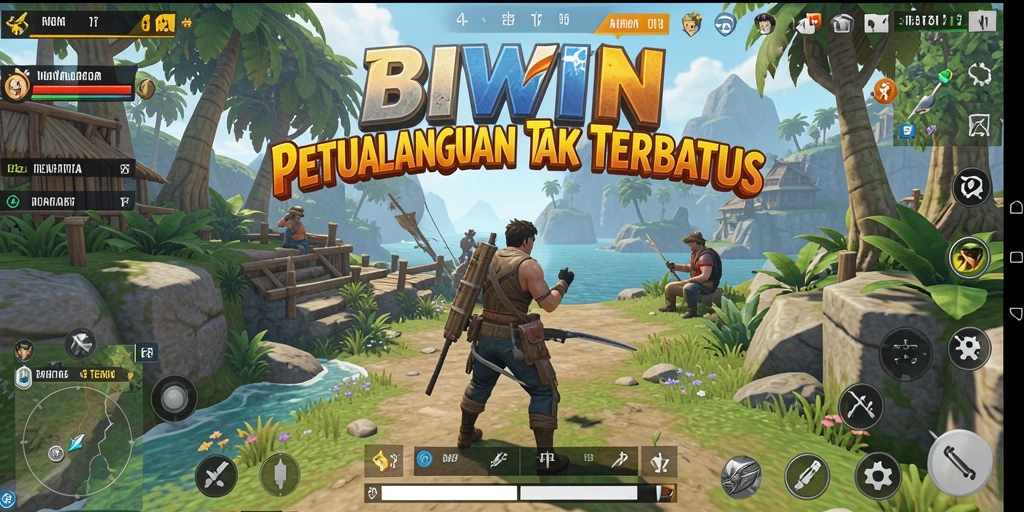 Tangkapan layar gameplay BIWIN yang menampilkan petualangan seru di dunia terbuka.
