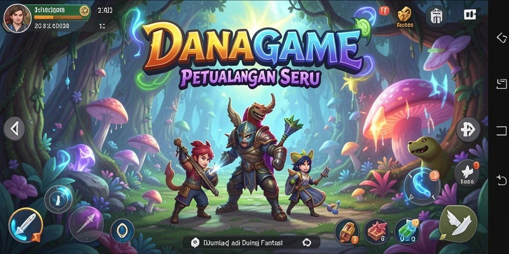 Screenshot gameplay DANAGAME dengan aksi petualangan yang mendebarkan.
