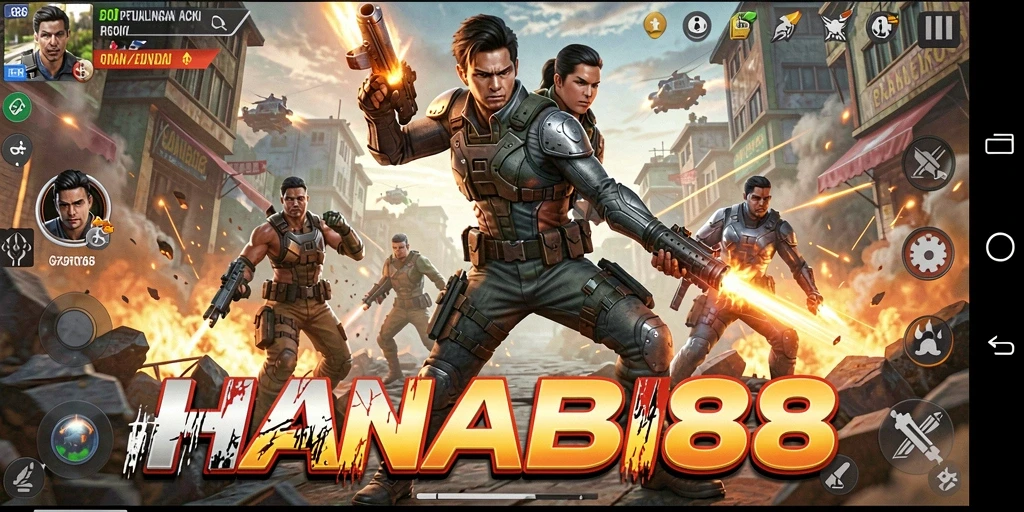 Screenshot gameplay HANABI88 menampilkan aksi pertempuran yang mendebarkan.