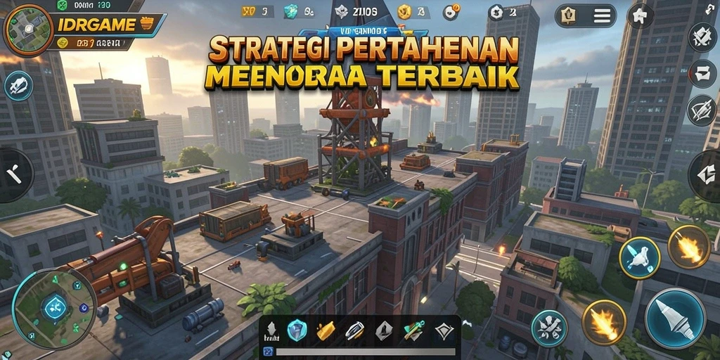 Tampilan gameplay Tower Defense yang seru dan menantang.
