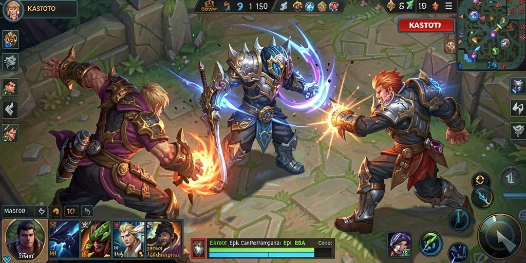 Gameplay seru KASTOTO di arena MOBA yang penuh aksi.