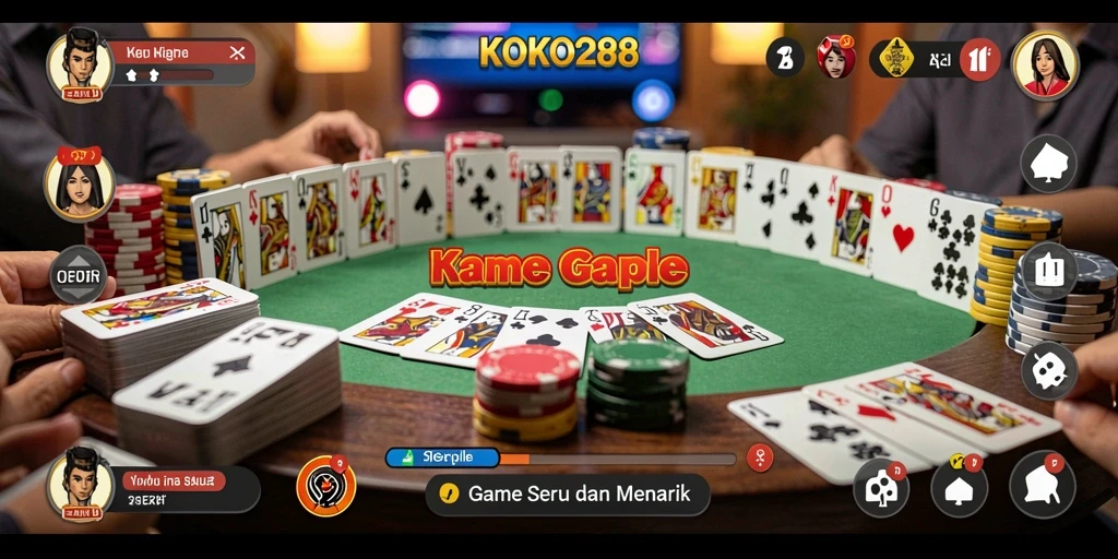 Gameplay seru KOKO288 dengan pemain Gaple lainnya.