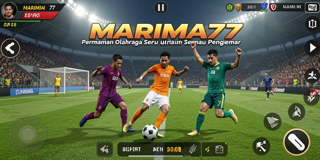 Tampilan gameplay seru dari MARIMA77 yang penuh aksi.