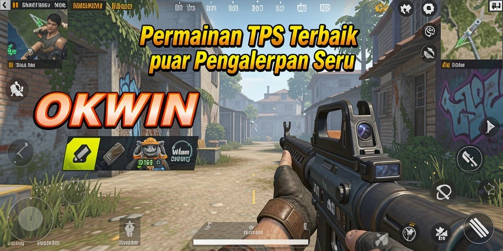 Tampilan gameplay seru di OKWIN dengan aksi TPS yang mendebarkan.