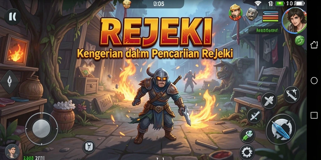 Tampilan menegangkan dari gameplay REJEKI yang penuh kengerian.