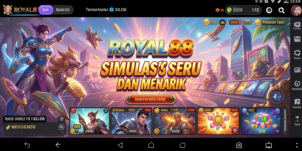 Tampilan gameplay menarik dari ROYAL88 dengan simulasi realistis.