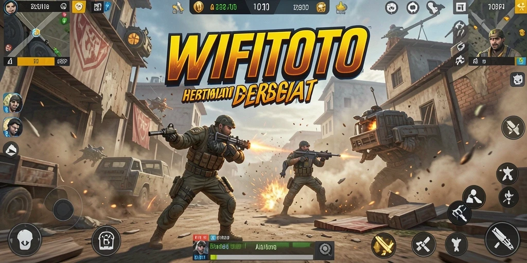 Tangkapan layar menunjukkan aksi epik dalam permainan Battle Royale.