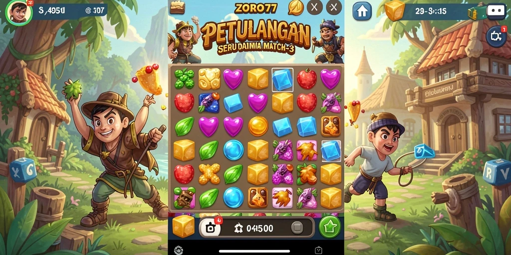 Tampilan menarik dari gameplay ZORO77 yang penuh warna.